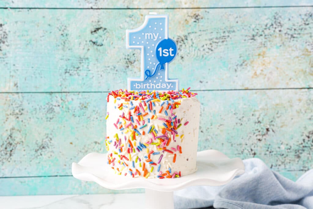 The Ultimate Healthy Baby First Birthday Smash Cake Recipe (No Added Sugar) - My Little Eater
